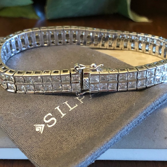 Silpada B1390 Double Row CZ Bracelet - Picture 6 of 9
